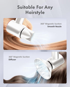 Mount Walker Rudd includes magnetic nozzles for versatile hair lengths.