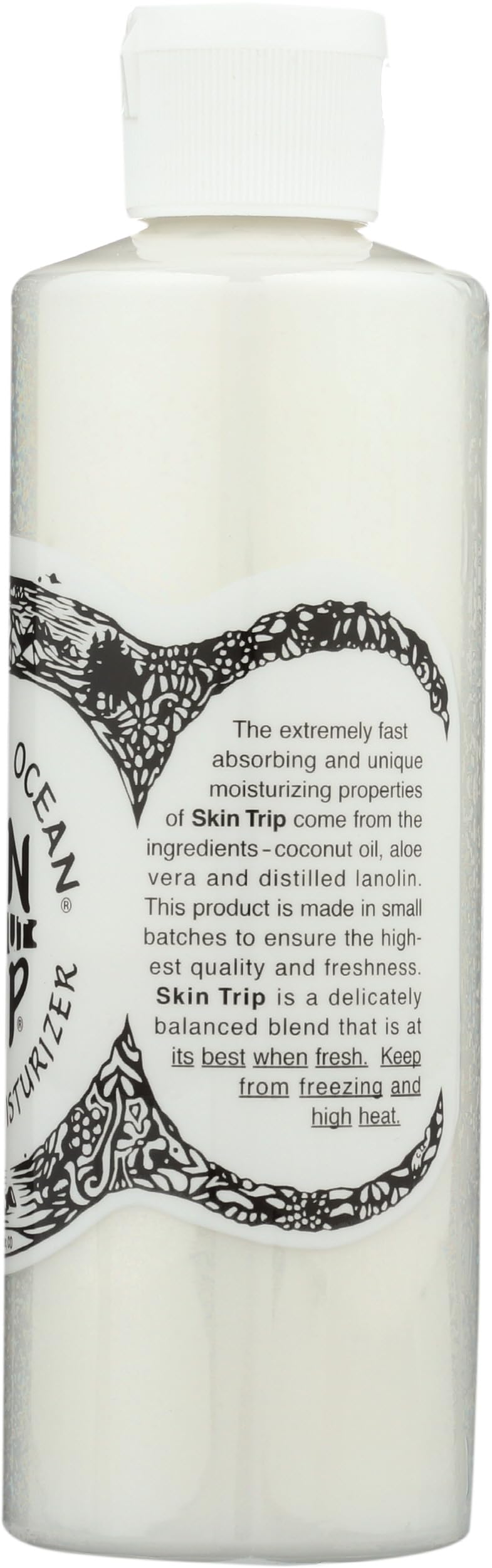Cruelty-free badge on Mountain Ocean Skin Trip Coconut Moisturizer packaging