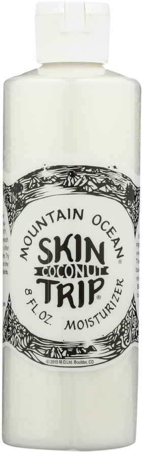 Mountain Ocean Skin Trip Coconut Moisturizer front view shows lightweight hydration for all skin types