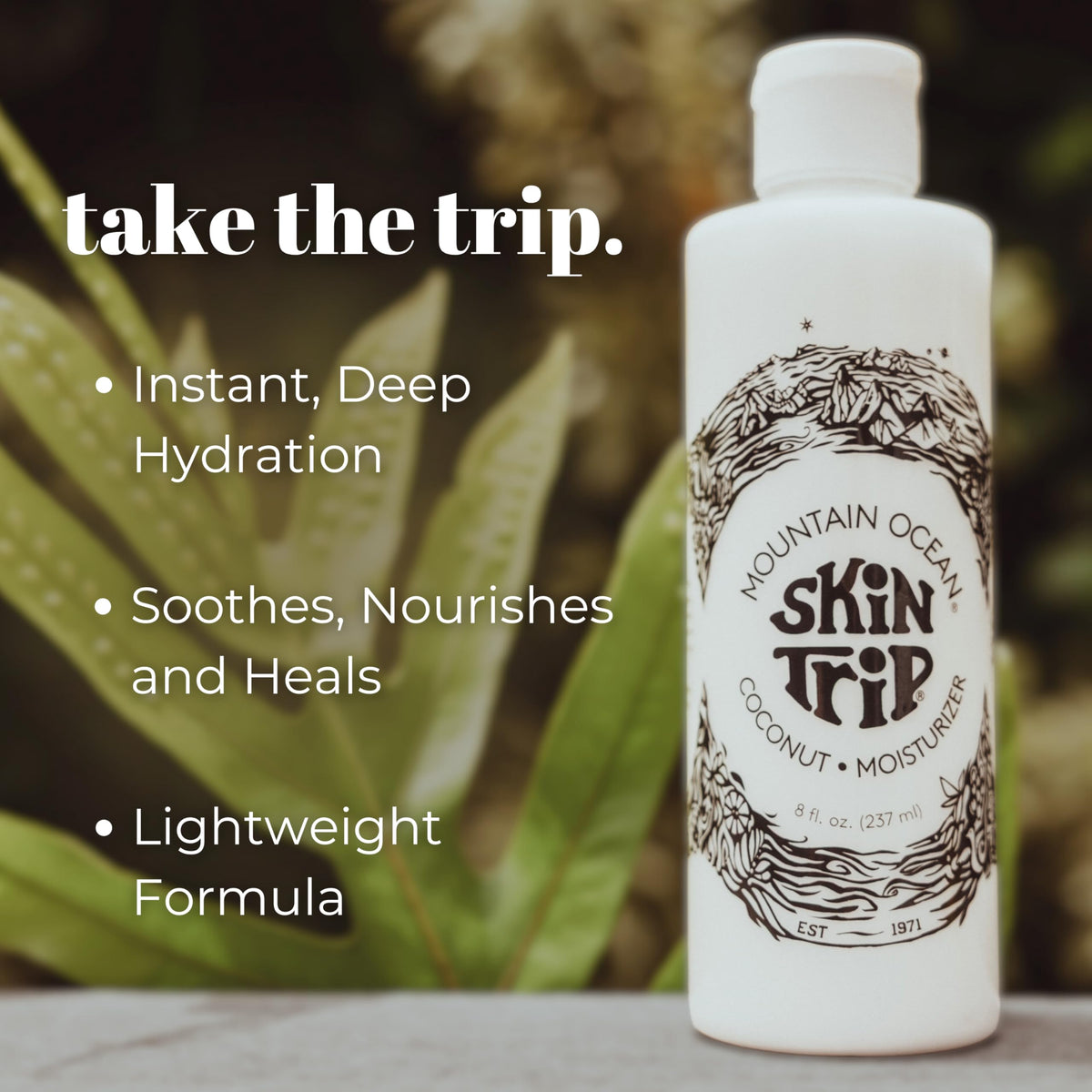 Mountain Ocean Skin Trip tub open showing creamy, fast-absorbing texture
