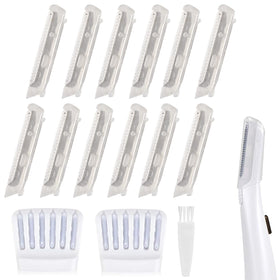 MOVELOVE 12-pack replacement heads for Dermaplane Glo for smoother skin prep