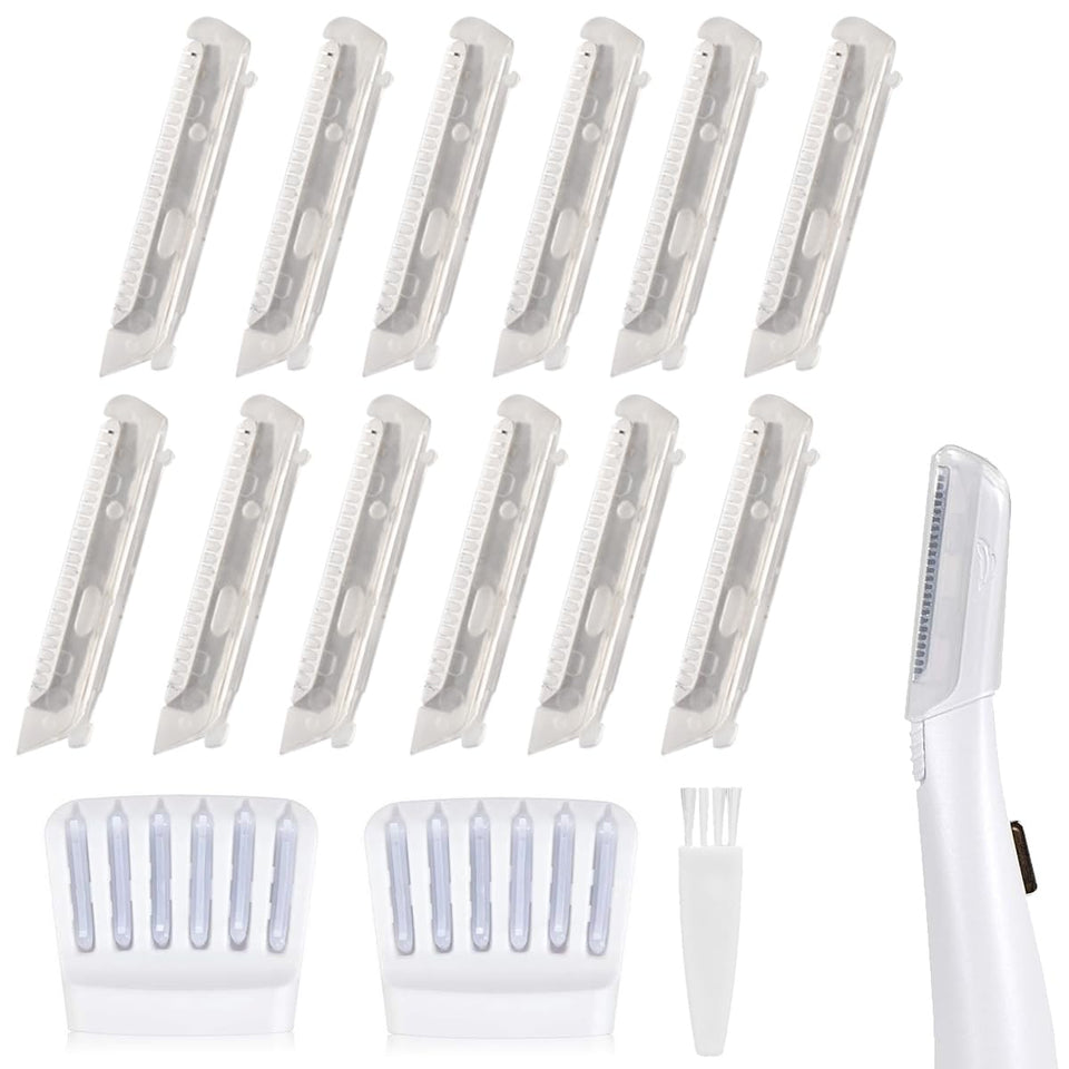 MOVELOVE 12-pack replacement heads for Dermaplane Glo for smoother skin prep