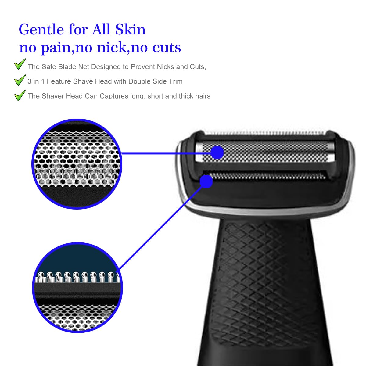 MOVELOVE BG2000 two-pack replacement heads for cost-effective grooming upgrades