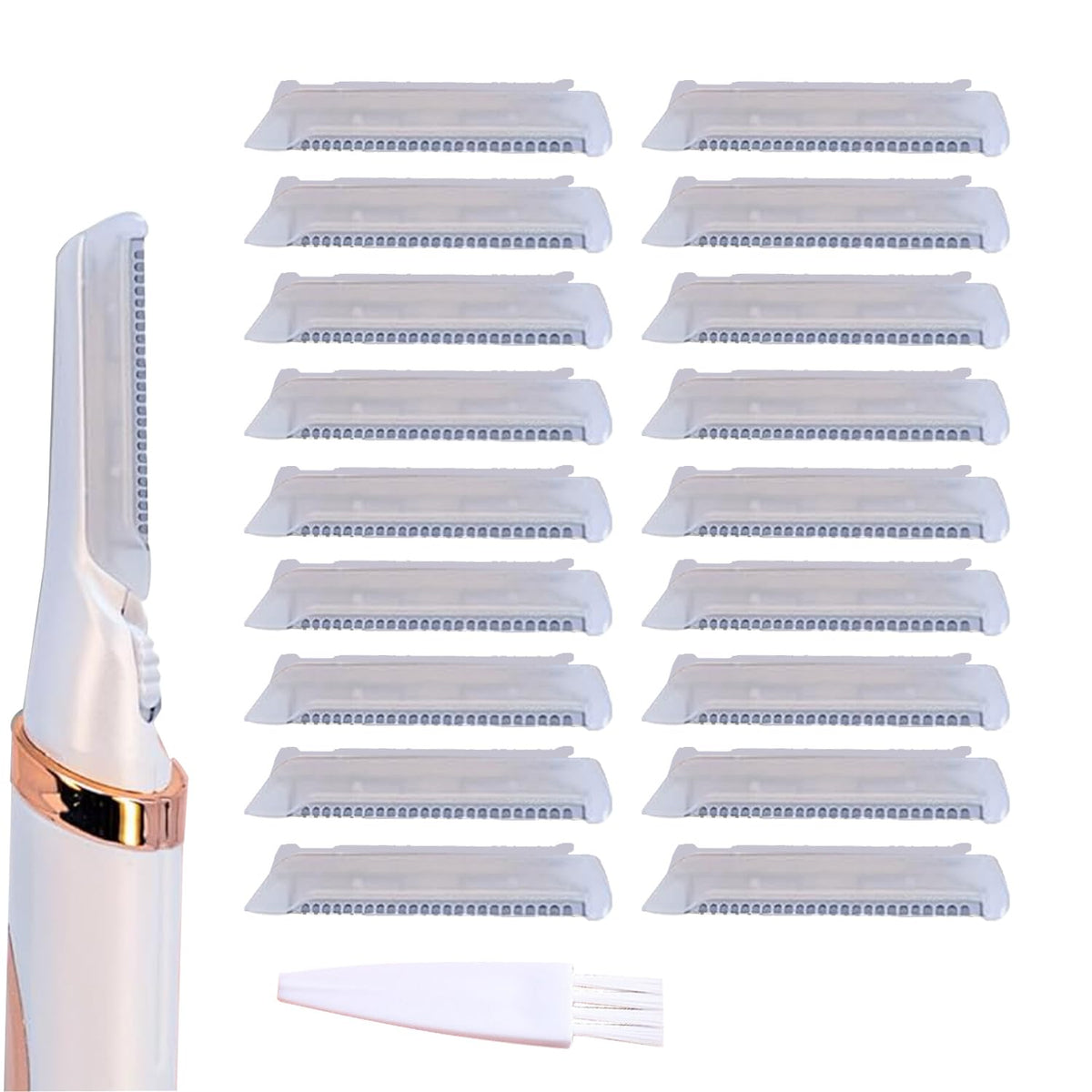 MOVELOVE Dermaplane blades 18-pack ready for precise, safe facial grooming.