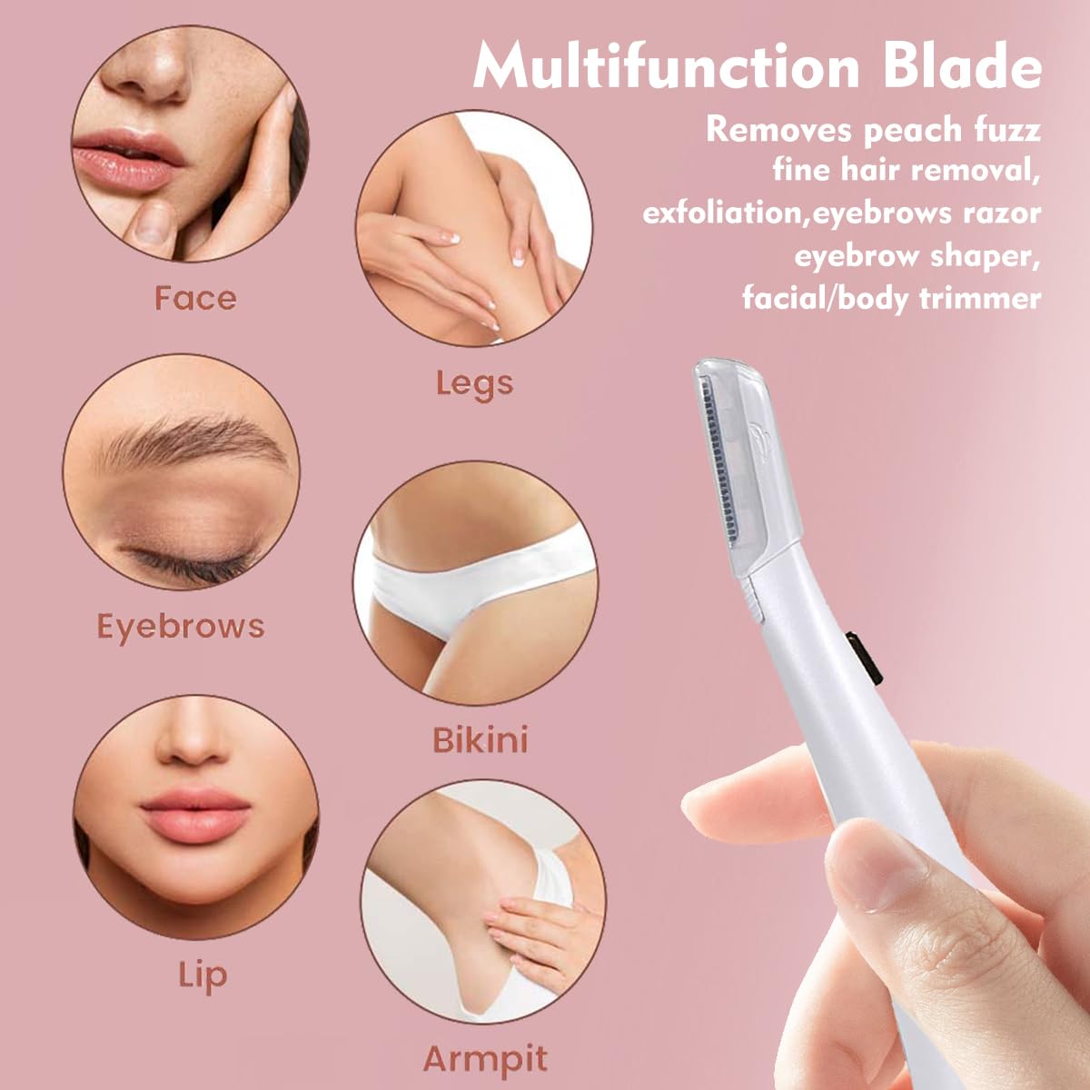 MOVELOVE non-vibrating Flawless heads ensuring precise exfoliation