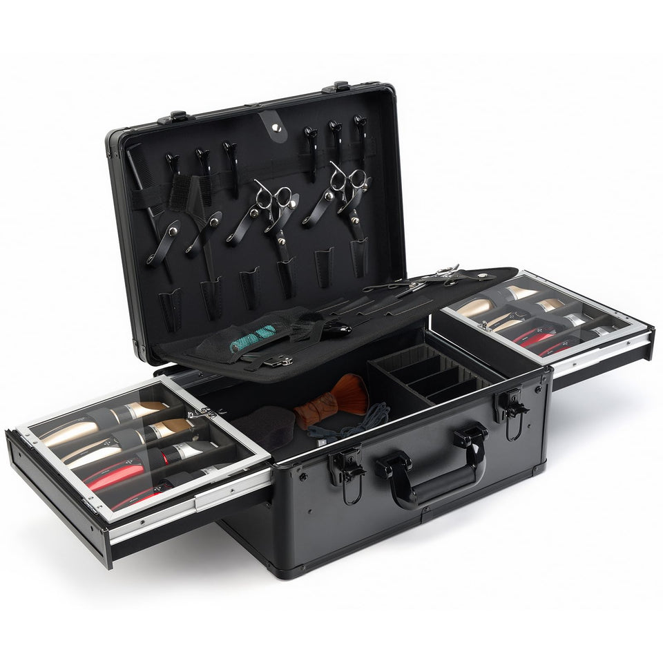 MoyRetty professional barber case with clipper slots for fast on-the-go access