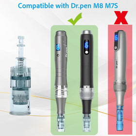 Compatibility image confirms MPK cartridges fit Dr Pen M8 and M7S