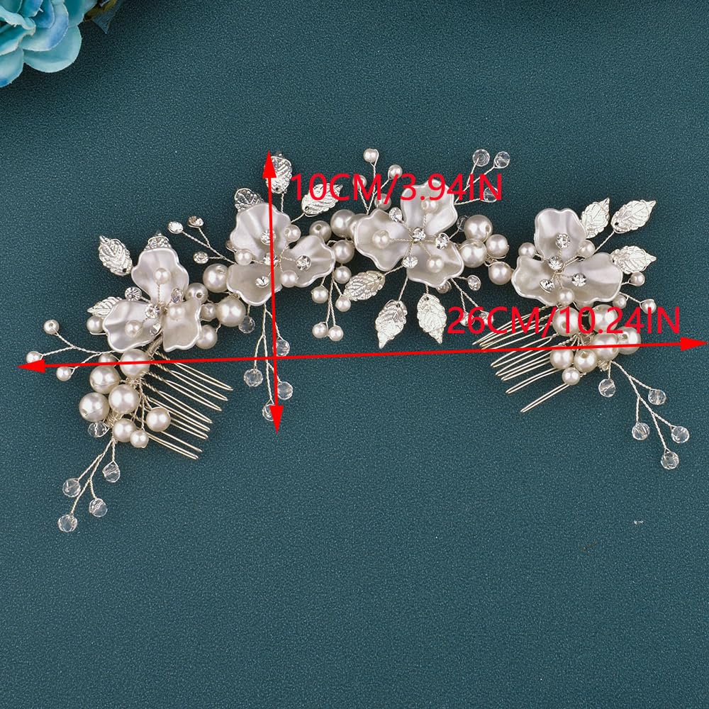 Mpoikba floral hair clip design enhances garden wedding styling.