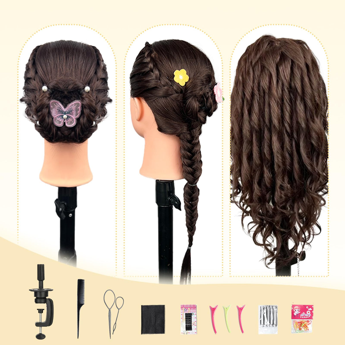 MQHIHI 80 percent real hair provides natural texture for versatile styling.
