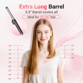 MQUPIN extra-long 1.25-inch barrel styling for thick hair.