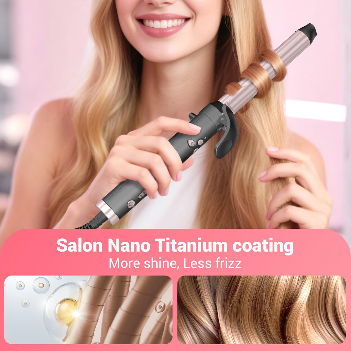 MQUPIN five temperature settings tailor heat for different hair types.