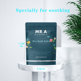 MR.A Sitz Bath Salts value bottle offers premium quality soak.