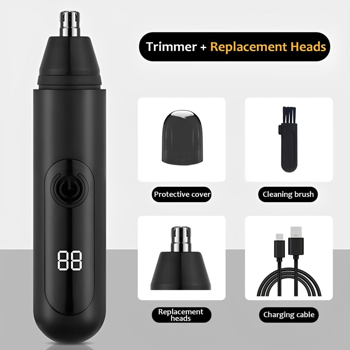 Protective case keeps your Mr Bold Pro trimmer safe.