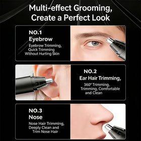 Mr Bold Pro trimmer charges via USB-C for quick power.
