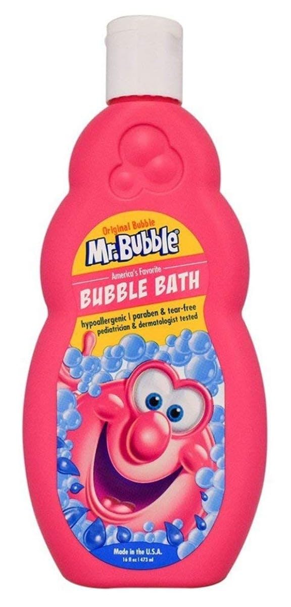 Mr Bubble Original 16 oz bath bottle ready for a playful, gentle bath time.