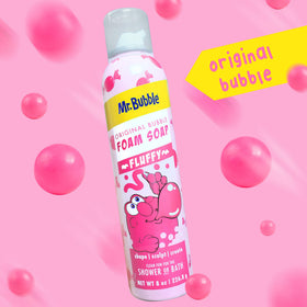 Mr. Bubble Original foam soap pack of six provides shared bath time options.