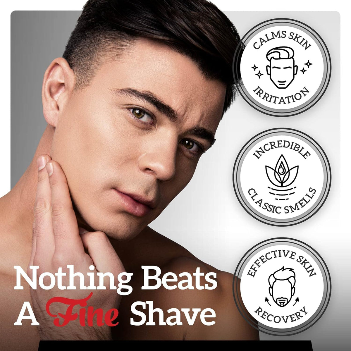Mr. Fine Platinum barbershop vibe evokes classic grooming rituals.