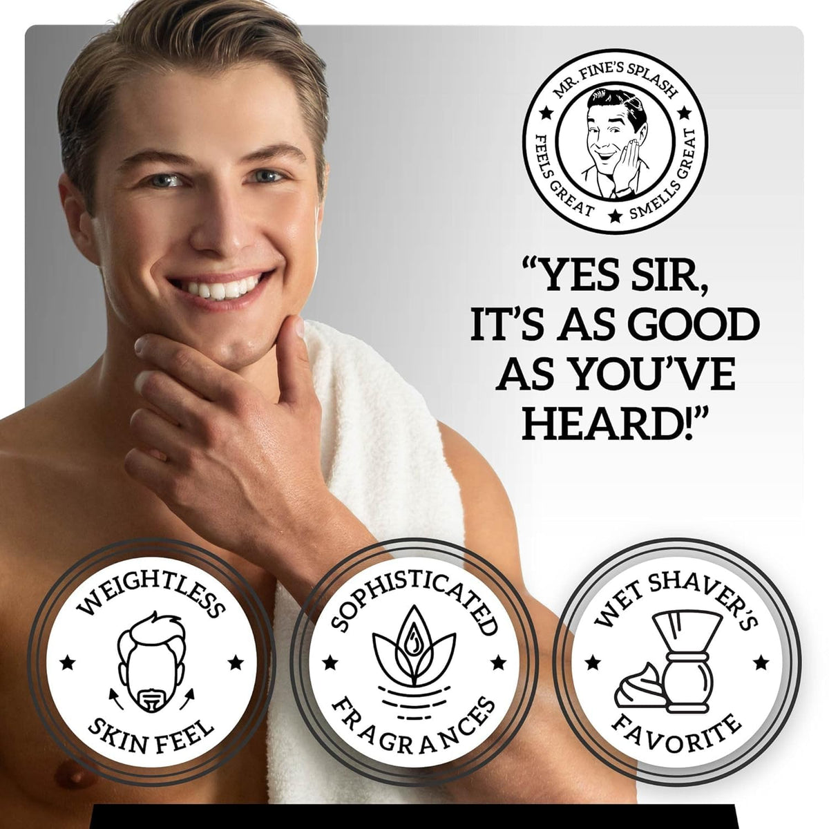 Mr. Fine Platinum ingredients label emphasizes a minimal formula.