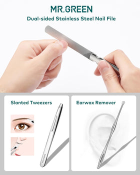 MR.GREEN heavy-duty toenail clippers for thick nails safely.