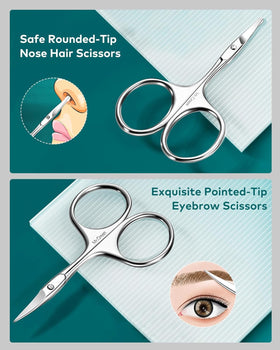 MR.GREEN nose hair scissors for tidy facial grooming.