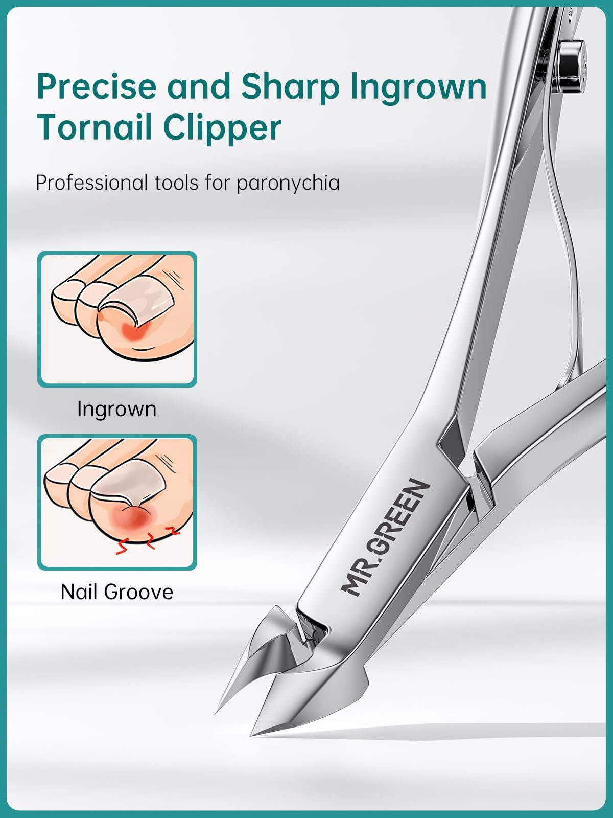 MR.GREEN anti-splash large nail clipper catching clippings for clean trimming