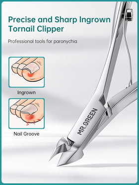 MR.GREEN anti-splash large nail clipper catching clippings for clean trimming