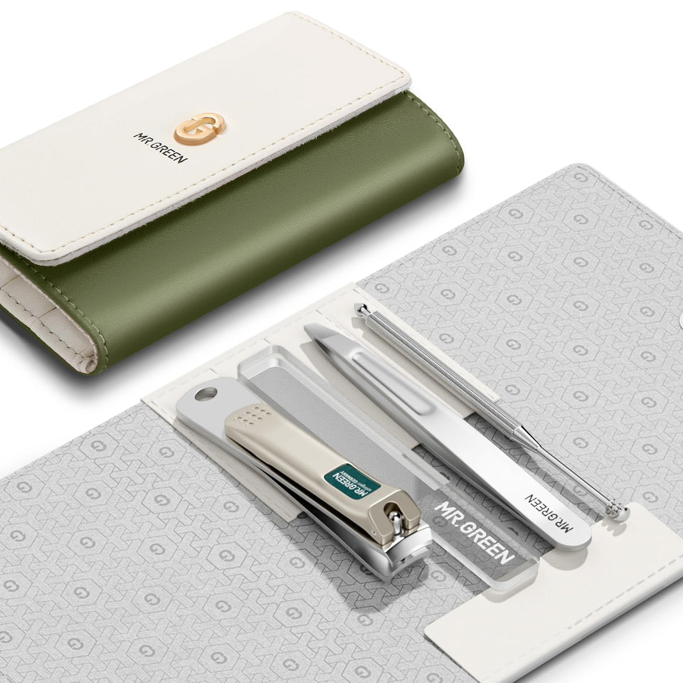 MR.GREEN colorful manicure set in fashion case for stylish on-the-go grooming