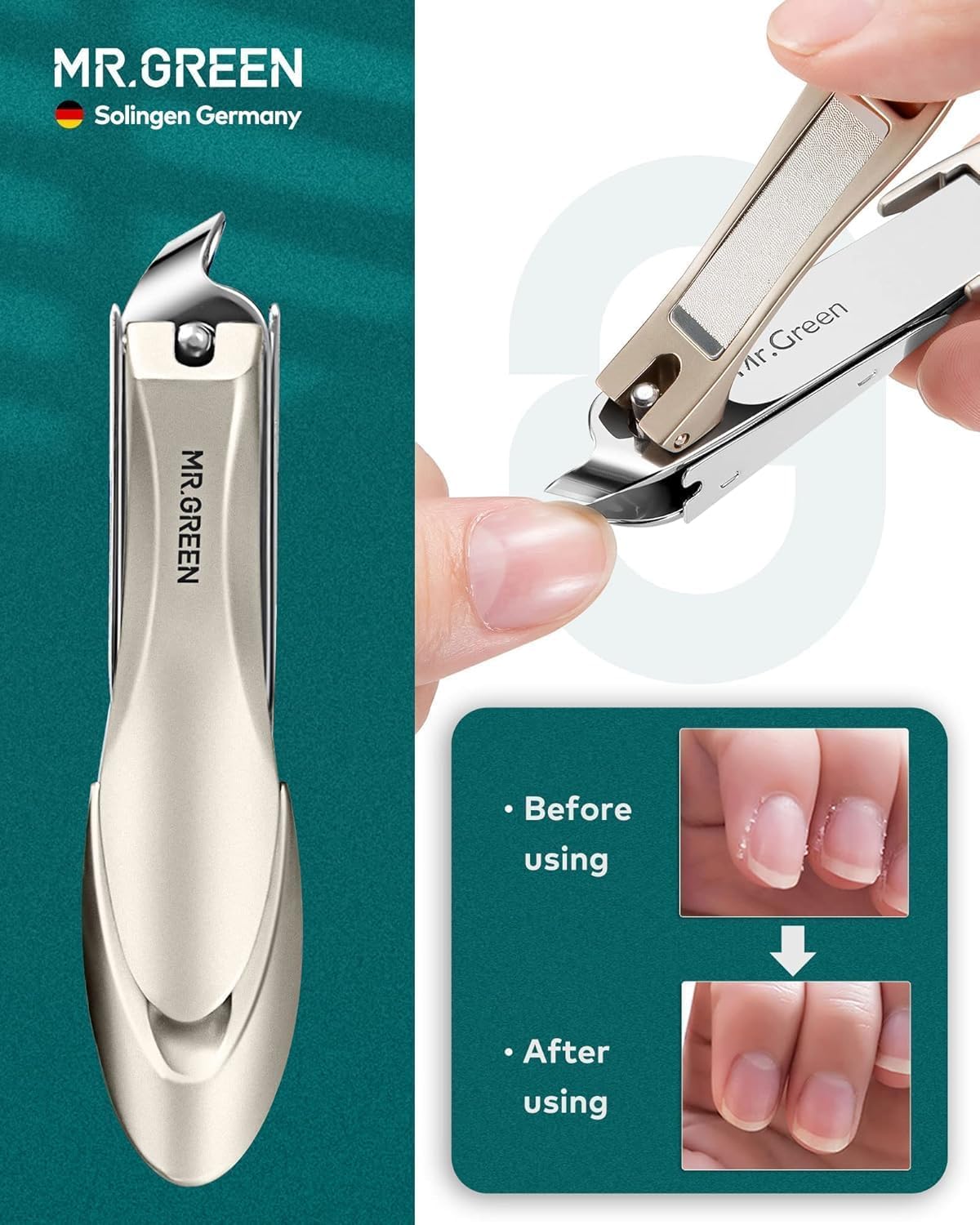 MR.GREEN cuticle trimmer for neat nail edges