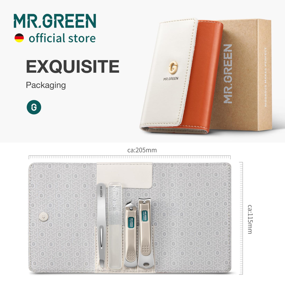 MR.GREEN Eyebrows tweezers in orange for precise grooming