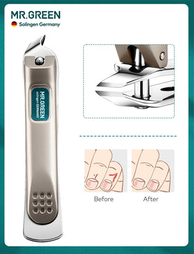 MR.GREEN tweezers close-up showing accurate grip for nail care