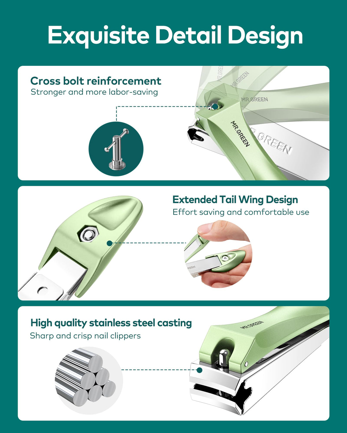 MR.GREEN offset blade reduces clashes for smoother trims