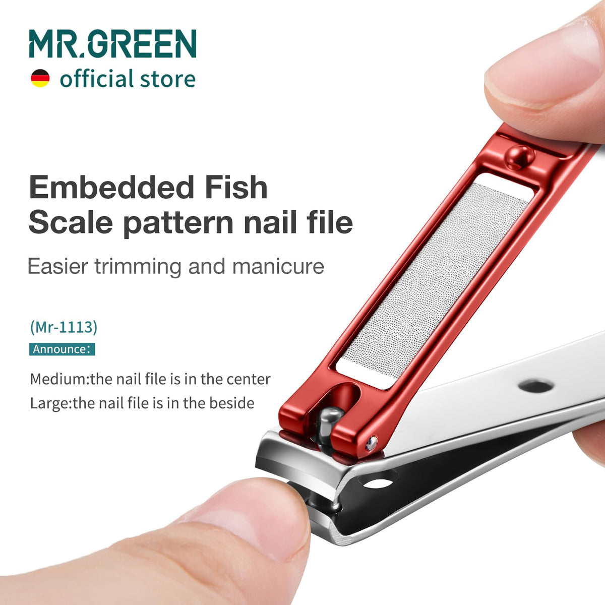MR.GREEN included nail file for finishing and smoothing nails