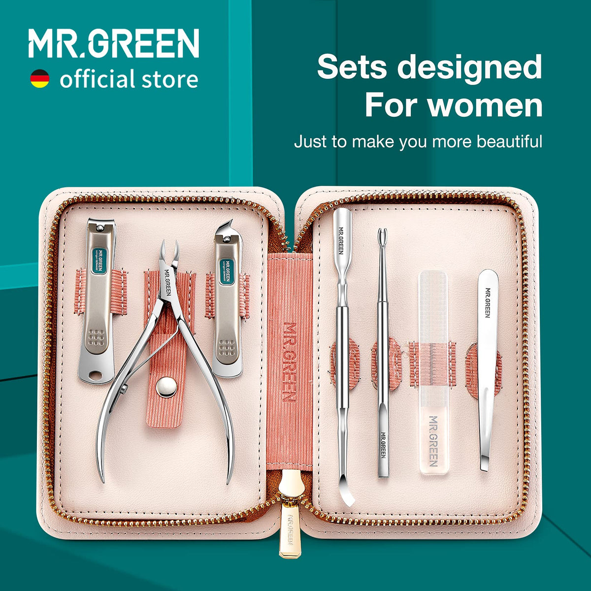 MR.GREEN stainless steel nail clipper with durable rust resistant blades