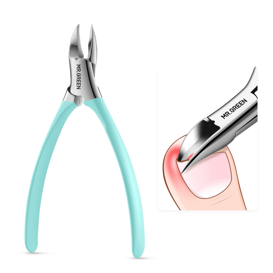 MR.GREEN stainless steel toenail clippers deliver precise cuts for thick nails.