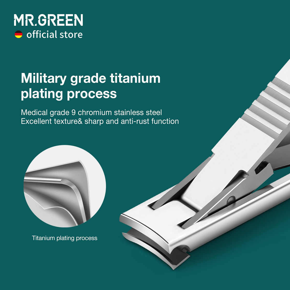 MR.GREEN ultra-compact 3.8 mm thick clipper for pocket carry