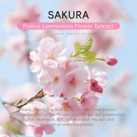 MrCuvaryas Sakura cleanser bottle with soft brush for gentle daily cleansing.