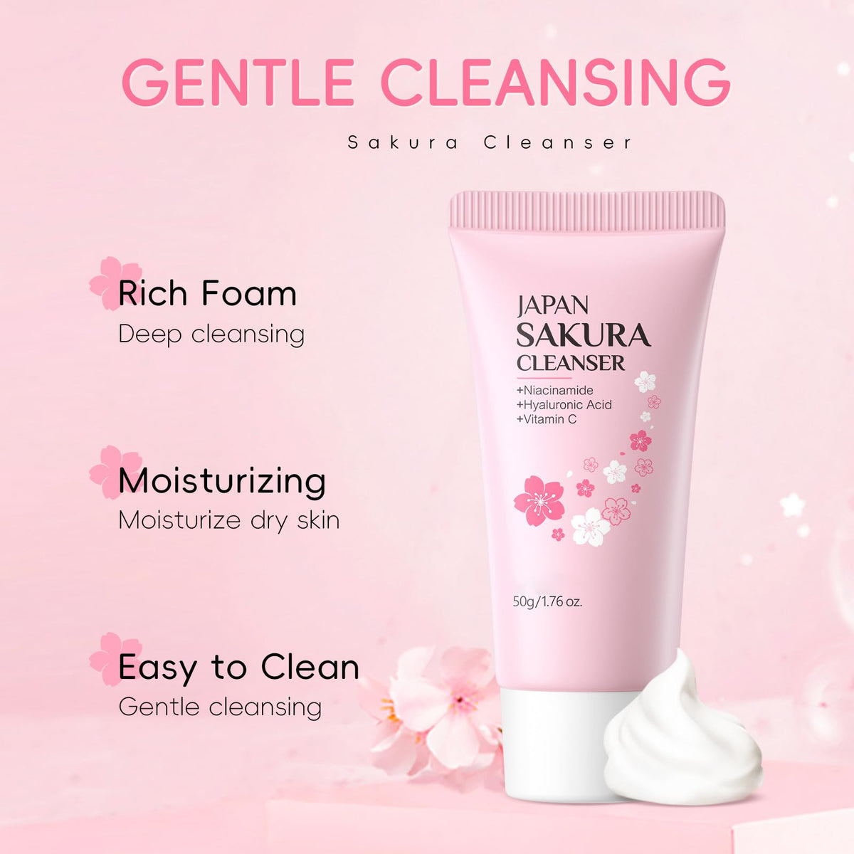 MrCuvaryas Sakura cream jar conveys rich moisture for growing skin.