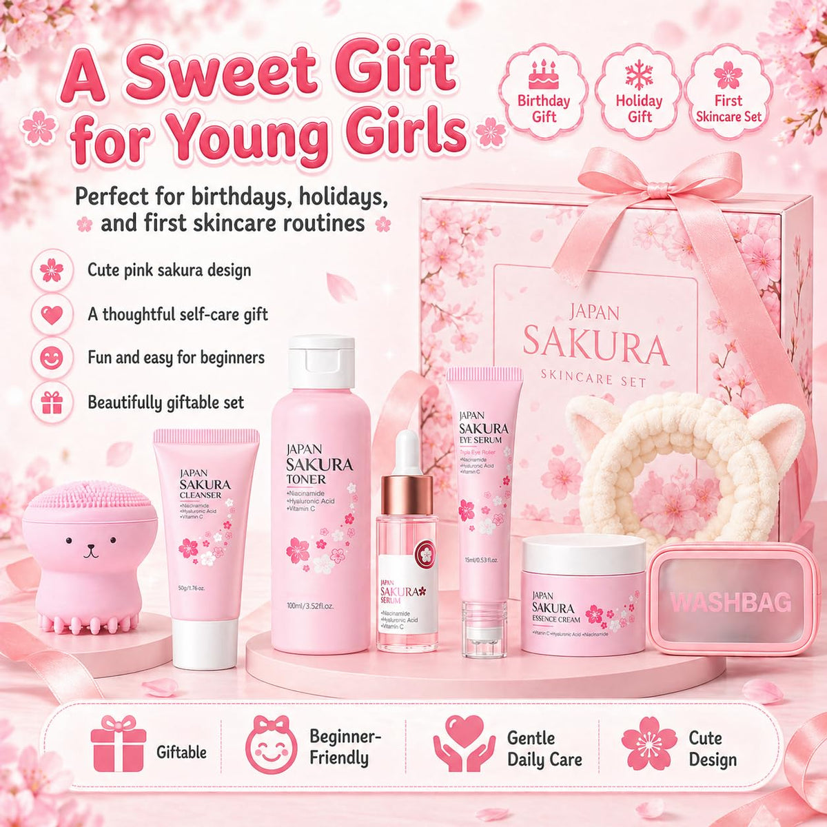 MrCuvaryas Japan Sakura Eye Cream hydrates delicate under-eye skin for calm comfort.