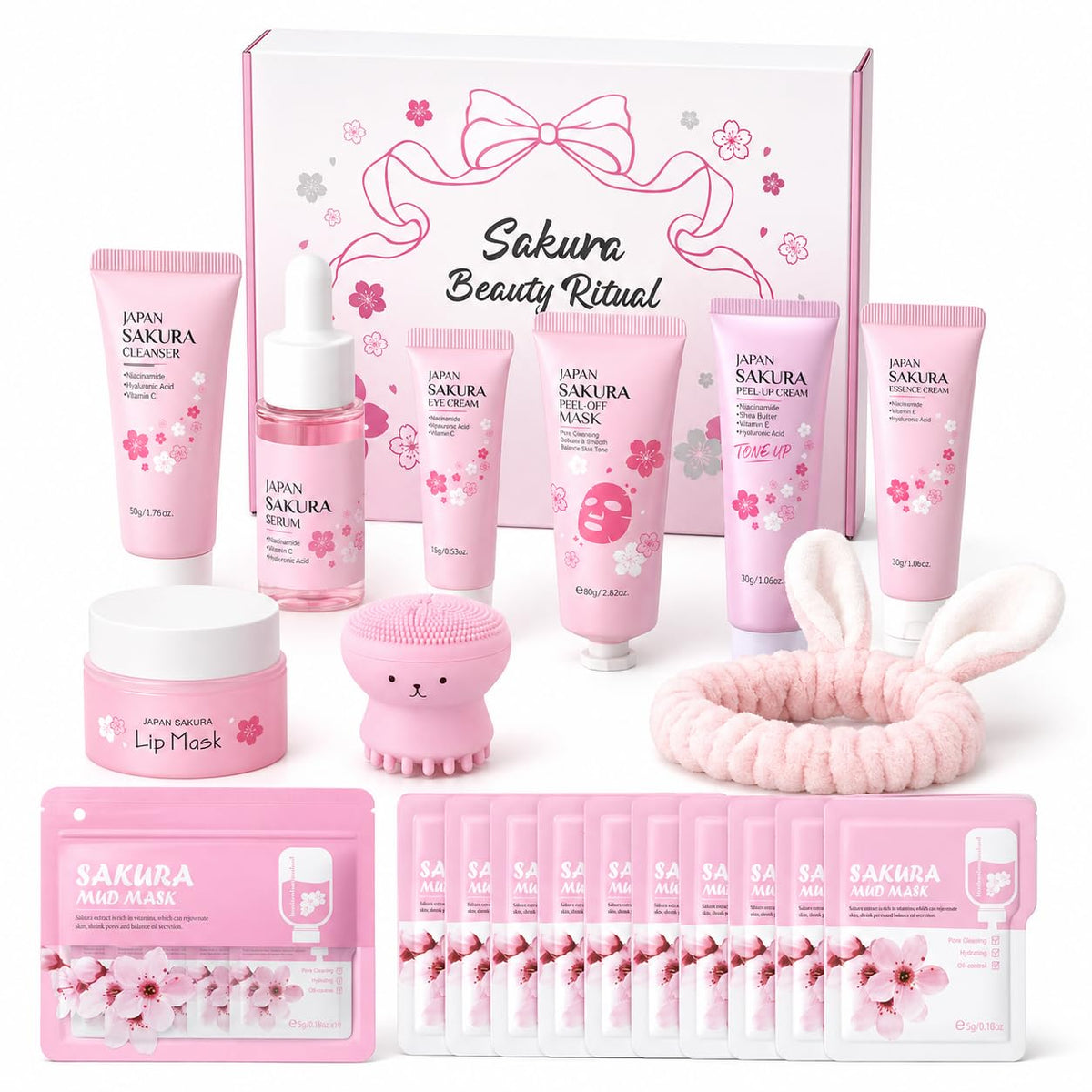 MrCuvaryas Japan Sakura eye cream for brightening delicate under-eye skin.