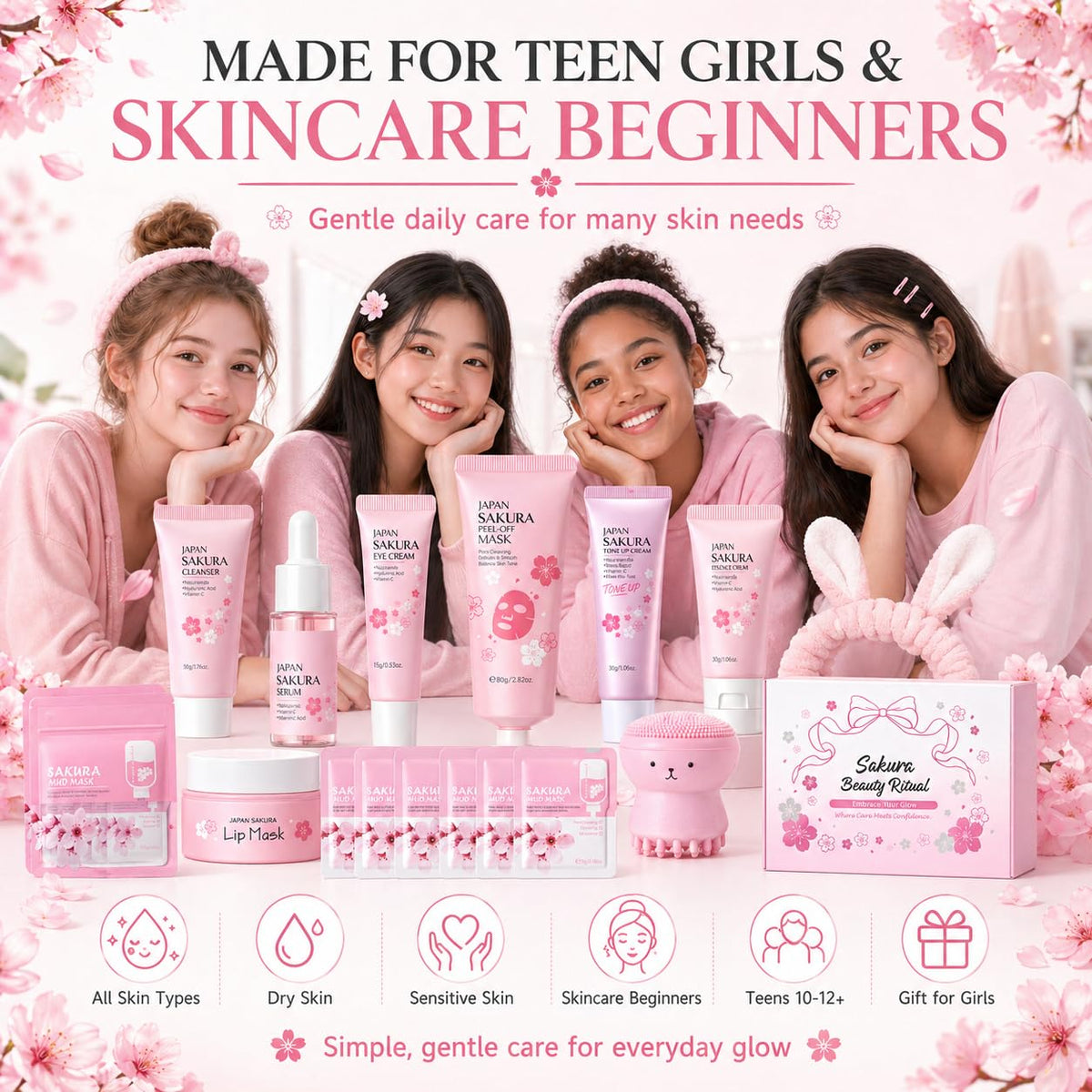MrCuvaryas Japan Sakura mud mask detoxifies pores and clarifies skin.