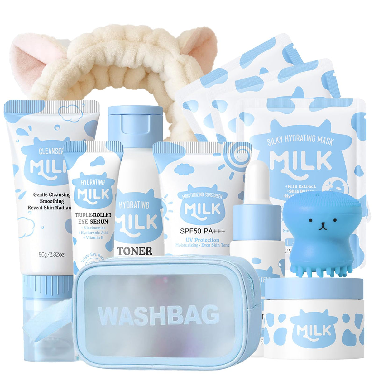 MrCuvaryas milk skin set kids cleanser showing gentle cleansing for delicate skin