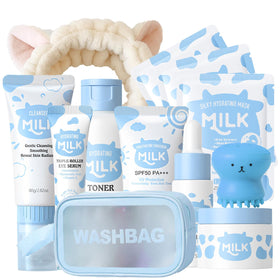 MrCuvaryas milk skin set kids cleanser showing gentle cleansing for delicate skin