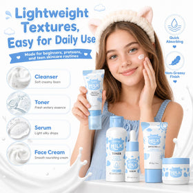 MrCuvaryas milk skin set kids moisturizer 24‑hour moisture lock