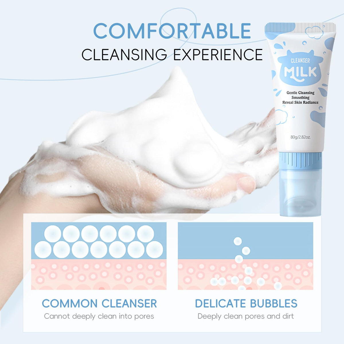 MrCuvaryas Milk Skincare Eye Cream tube for delicate under-eye care and nourishment