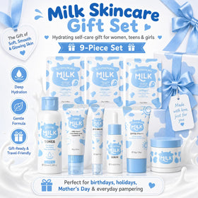 MrCuvaryas Milk Sunscreen bottle, daily protection with non-greasy feel.