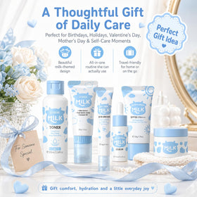 MrCuvaryas Milk Toner bottle, refreshes skin and prepares for absorption.