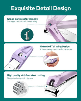 MR.GREEN nail clippers ergonomic handle for comfortable precise control