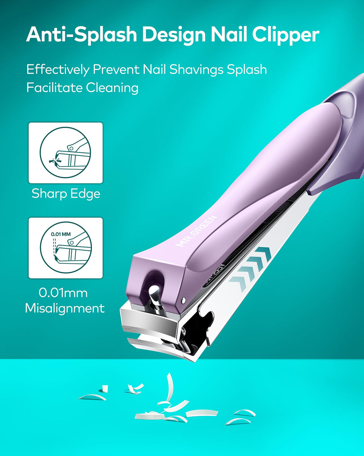 MR.GREEN nail clippers thick nails capability with wide mouth and sharp blades