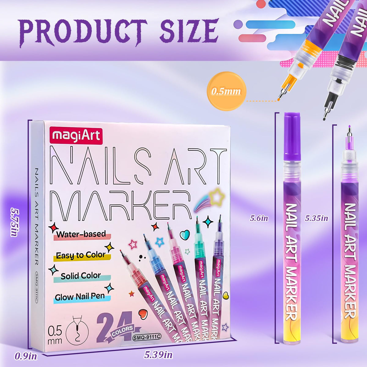 MRNEVVCO Nail Art Pens easy-to-use steps for beginners.