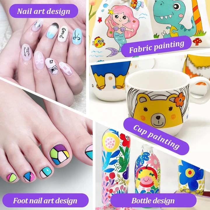 MRNEVVCO Nail Art Pens attractively packaged as a gifting set.